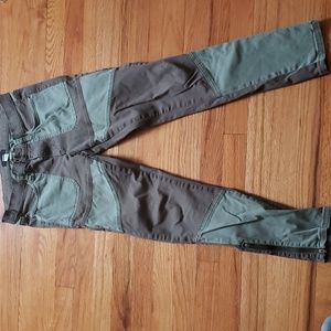 BDG UrbanOutfitters 27 PatchJefferson Khaki Cigarette Moto Zip Colorblock pants